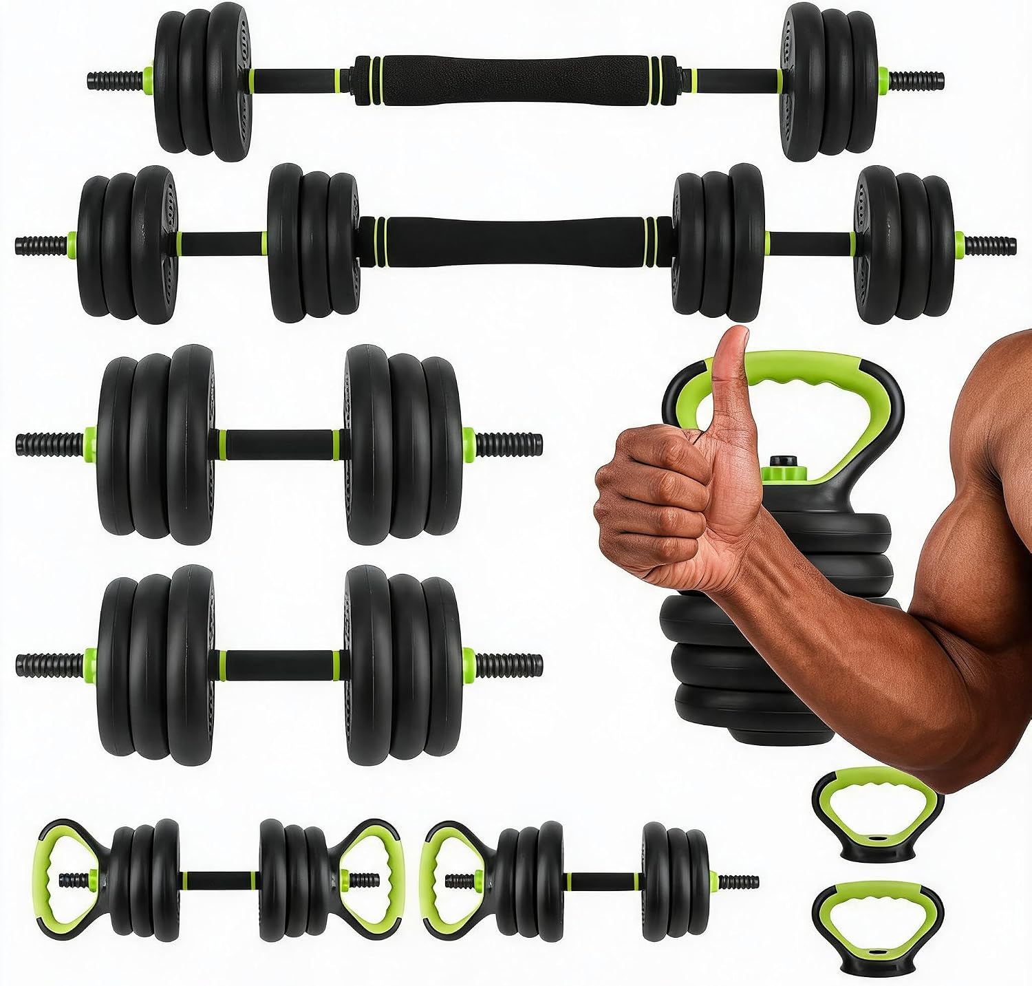 Home Gym Outfit - Zestaw hantli regulowanych 4 w 1,