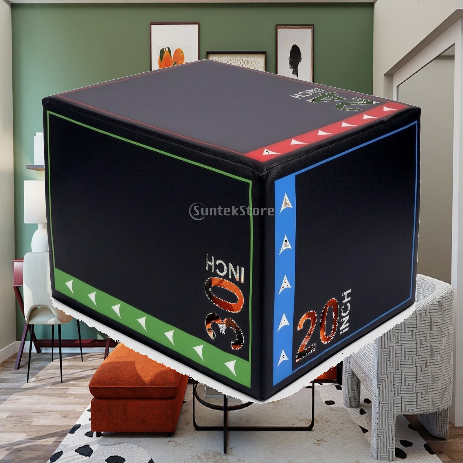 Home Gym Jump Box - Miękka piankowa skrzynka plyometriczna amortyzująca wstrząsy,