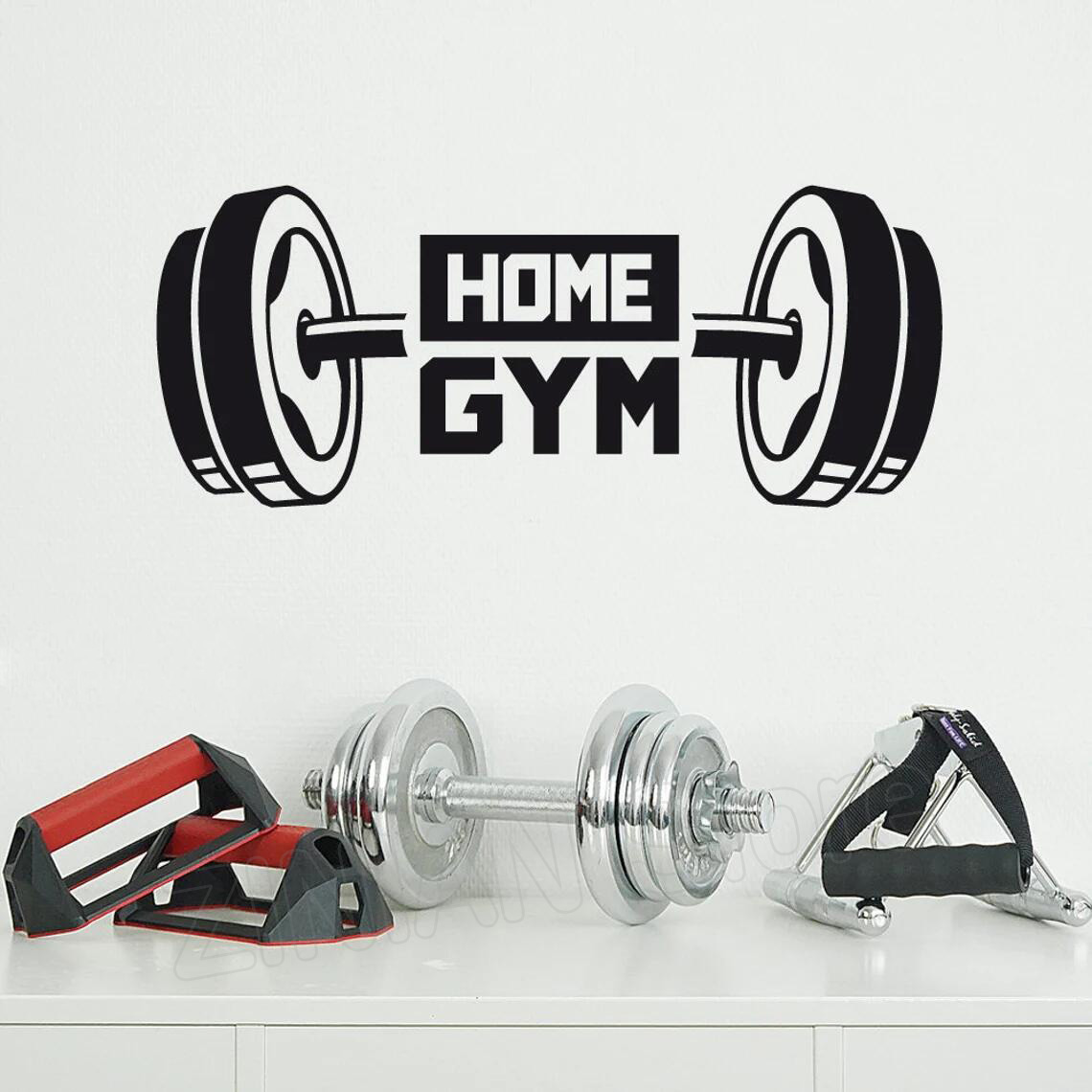 Home Gym Aesthetic - Fitness Domowa siłownia Dekoracja ścienna Naklejka