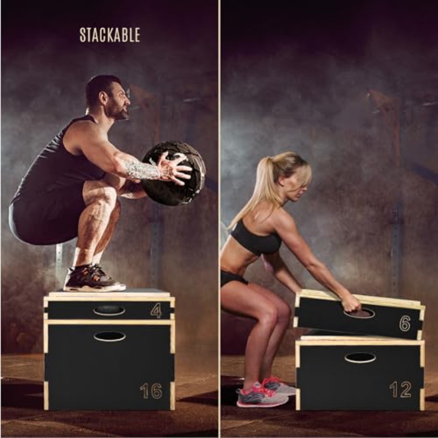 Drewniany plyometrowy box 3 w  – Home Gym Jump Box recenzja i cena